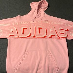 Adidas pink knit hoodie
